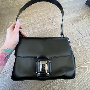 Salvatore Ferraragamo PVC Satchel Black